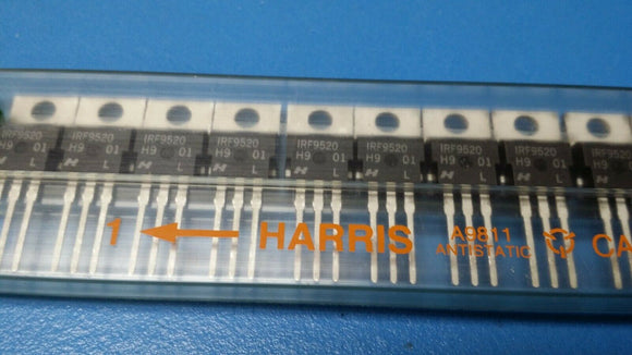 (10 PCS) IRF9520 HARRIS Trans MOSFET P-CH 100V 6.8A 3-Pin(3+Tab) TO-220AB