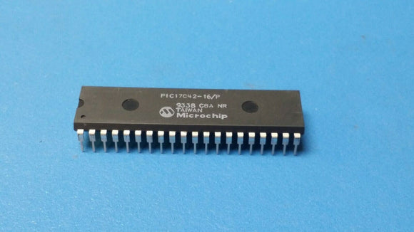 (1 PC) PIC17C42-16/P RISC Microcontroller 8-Bit OTPROM PIC CPU 16MHz CMOS PDIP40