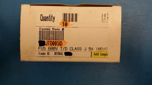 (1 PC) JTD005ID JTD-5-ID LITTELFUSE Fuses 5 AMP 600V TIME DELAY ROHS