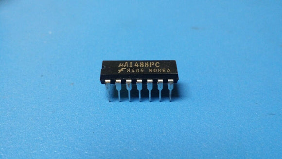 (2 PCS) UA1488PC FSC Line Driver/Receiver, 4 Func, 4 Driver, BIPolar, PDIP14