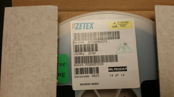 (10 PCS) ZXTD2M832TA ZETEX TRANS 2PNP 20V 3.5A 8MLP ROHS