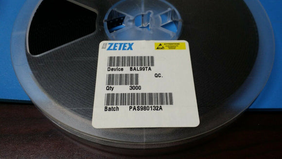 (100 PCS) BAL99TA ZETEX Diode Switching 70V 0.1A 3-Pin SOT-23