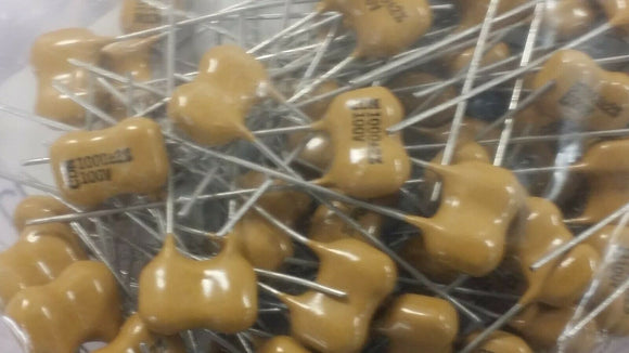 (10 PCS) CD15FA102GO3F SILVER MICA CAPACITOR 1000PF, 100V, 2% 125°C ROHS