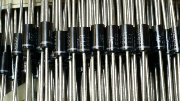 (10 PCS) PFR854 STMICRO Rectifier Diode, 1 Phase, 1 Element, 3A, 400V DO-201AD