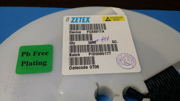 (10PC) FCX591ATA ZETEX Bipolar (BJT) Transistor PNP 40V 1A 150MHz 1W SMD SOT89-3