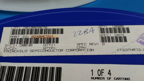 (10,000 PCS) BZX84C5V1 NSC Diode Zener Single 5.1V 5% 350mW 3-Pin SOT-23 T/R