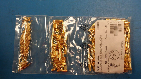 (1 PC) FMS016S102W1 FCT CONNECTOR COAXIAL 50 OHM CRIMP STANDARD