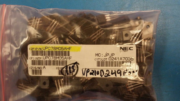 (2 PCS) UPC78M05AHF NEC Fixed Positive Standard Regulator, 5VBIPolar, TO-220