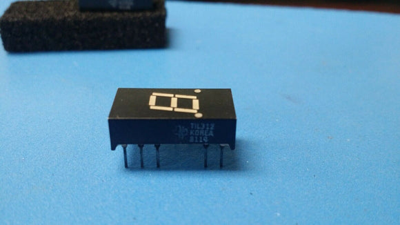 (1 PC) TIL312 TI 7 Seg Numeric LED Display, 1-Character, 8mm