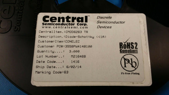 (20pcs) CMOD6263TR Diode Small Signal Schottky 70V 15mA 2-Pin SOD-523