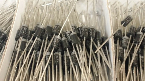 (100 PCS) RL207, RL207-B RECTRON Rectifiers 2A 1.0Vf 1000V DO-15 ROHS