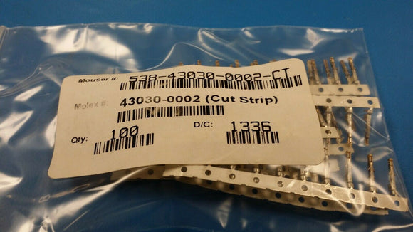 (100pcs) 43030-0002 Contact SKT Crimp ST Cable Mount 20-24AWG Micro-Fit 3.0