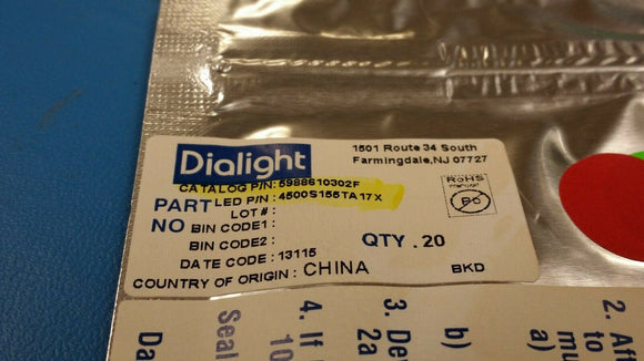 (20pcs) 598-8610-302F Standard LEDs - SMD RGB Water Clear 80/2 20/140mcd