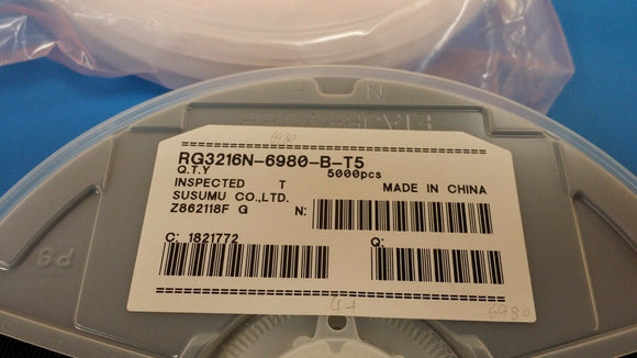 (100pcs) RG3216N-6980-B-T5 RES SMD 698 OHM 0.1% 1/4W 1206