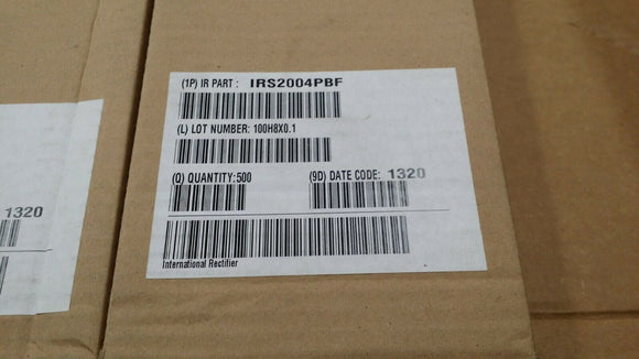 (1 PC) IRS2004PBF IR Half-Bridge Gate Driver IC Non-Inverting 8-PDIP ROHS