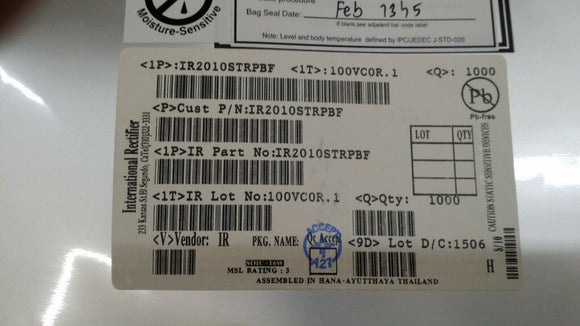 (1000 PCS) IR2010STRPBF IR Half-Bridge Gate Driver IC Non-Inverting 16-SOIC ROHS