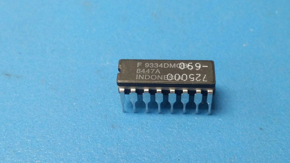 (1 PC) 9334DMQB FSC D Latch, 1-Func, Low Level Triggered, 1-Bit, TTL, CDIP16