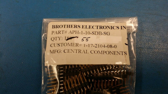 (11pcs) APH-1-10-SDB-SG  Board Connector, 10 Contact(s), 1 Row(s), Male, Straigh