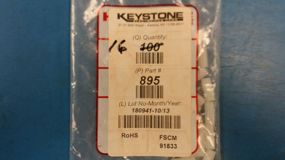 (16pcs) 895 0.625 inch Nylon Round Clear Hole Spacer