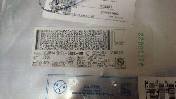 (1500 PCS) VLMW41R1T1-5K8L-08 VISHAY LED Uni-Color White 2-Pin PLCC ROHS