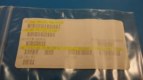 (1pc) 160-151KS 150 nH Unshielded - Inductor 1.22 A 85mOhm Max Nonstandard