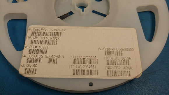 (1pcs) 103-182K Fixed Inductors 8uH 10% .92ohm Chip SMT RF Ind