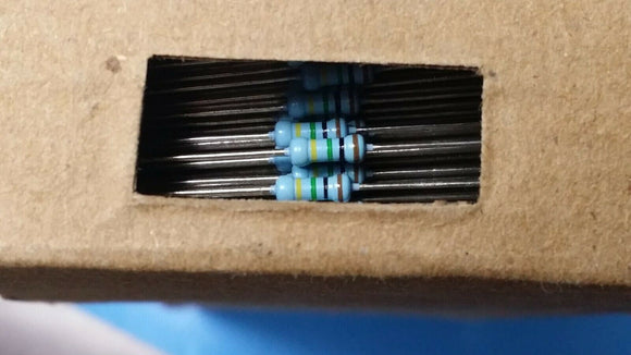 (100 PCS) 1 MEG Ohm 1/4W HI VOLTAGE METAL GLAZE RESISTOR VR25-1M0-5% VISHAY ROHS