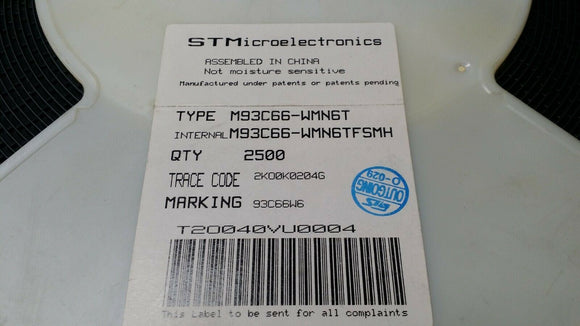 (10 PCS) M93C66-WMN6T STMICRO IC EEPROM 4KBIT SPI 2MHZ 8SOIC