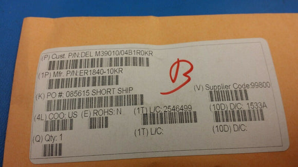 (1pc) ER1840-10KR 1 µH Unshielded Molded Inductor 930 mA 290mOhm Max Axial