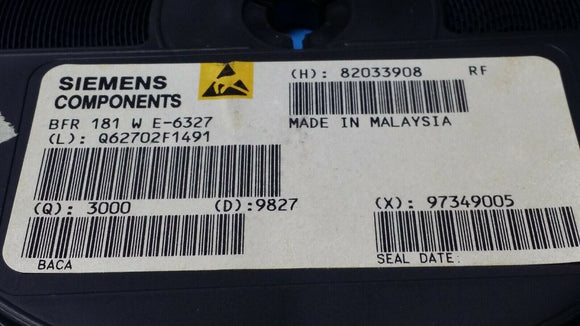 (10 PCS) BFR181W, BFR181WE6327, SIEMENS RF TRANS NPN 12V 8GHZ SOT323-3