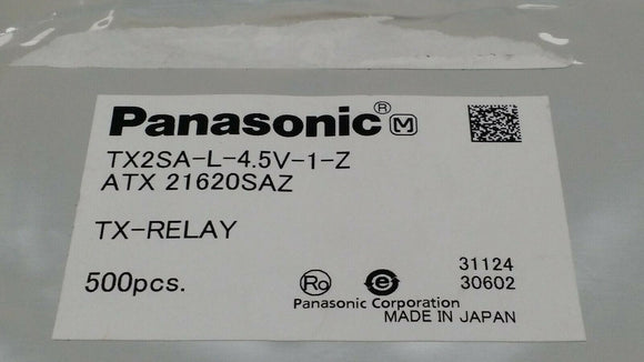 (2 PCS) TX2SA-L-4.5V-1-Z PANASONIC RELAY TELECOM DPDT 1A 4.5VDC ROHS