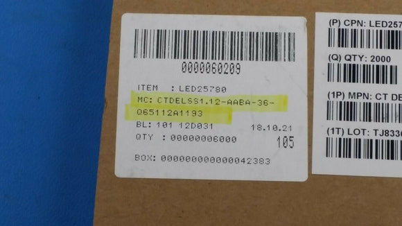 (100 PCS) OSRAM CT DELSS1.12-AABA-36-44G4 LED GREEN CLEAR SMD ROHS Q65112A1193