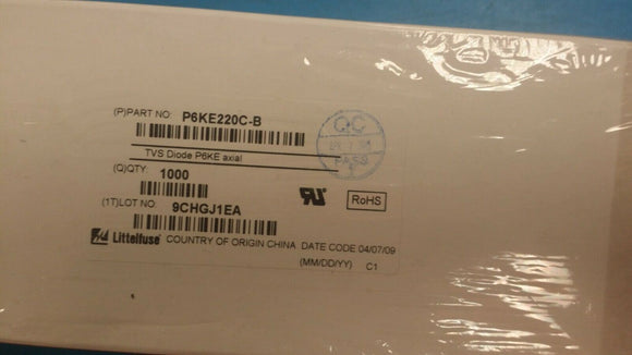 (10 PCS) P6KE220C LITTELFUSE TVS DIODE 185VWM 344.4VC DO204AC ROHS