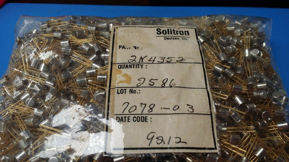 (1PC) 2N4352 SOLITRON 25 V 30 mA P-Ch MOSFET Gen Purpose Amplifier/Switch TO-72