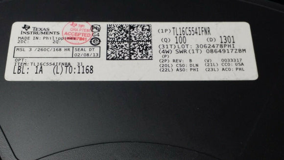 (1 PC) TL16C554IFN TI IC QUAD UART W/FIFO 68-PLCC