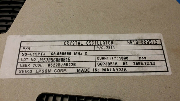 (10pcs) SG-615PTJ-60.0000MC TTL 5V 14X9 100PPM -20/+70