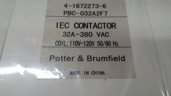 (1 PC) PBC-032A2F7 (4-1672273-6) P&B RELAY CONTACTOR 3PST 32A 110V