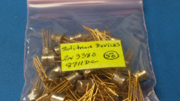 (1 PC) 2N3380 SOLITRON JFET Transistor, 1-Element, P-Channel, Silicon, TO-72