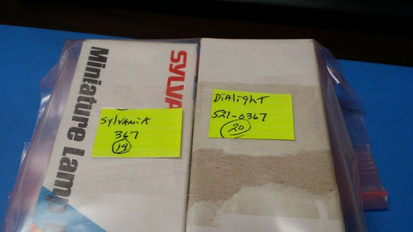 (2 PCS) 367, 521-0367 T1 3/4 Lamps Std Midget Flange 10V .04A .08M