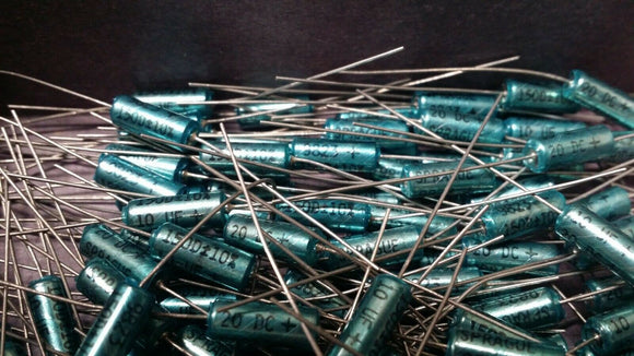 (10) 150D106X9020B2 10µF 10% Hermetically Sealed Tantalum Capacitors 20 V Axial