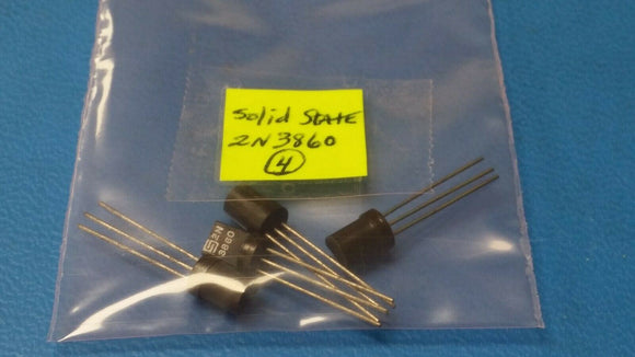 (2 PCS) 2N3860 SOLID STATE, Transistor GP BJT NPN 30V 3-Pin TO-92
