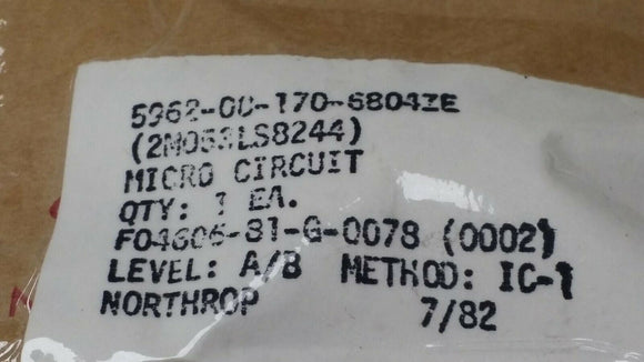 (1) SNJ54H10J 5962-00-170-6804ZE NAND Gate, 3-Func, 3-Input, TTL, CDIP14 VINTAGE