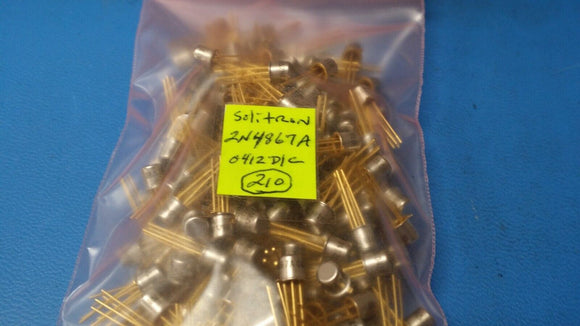 (10 PCS) 2N4867A SOLITRON, JFET Transistor, 1-Element, N-Channel, TO-72