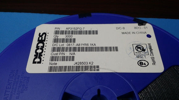 (1 PC) AP3152FG-7 DII IC LED DRVR RGLTR DIM 30MA 12DFN ROHS