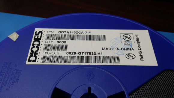 (25 PCS) DDTA143ZCA-7-F Trans Digital BJT PNP 100mA 3-Pin SOT-23 T/R ROHS