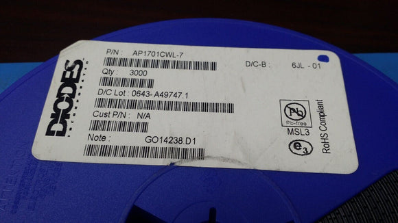 (25 PCS) AP1701CWL-7 Supervisor Push-Pull, Totem Pole 1 Channel SC-59-3 ROHS