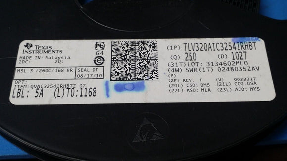 (1 PC) TLV320AIC3254IRHBT TI IC STEREO AUDIO CODEC 1.8V 32VQFN ROHS