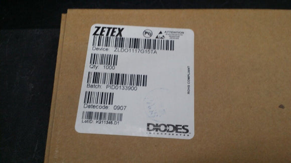 (1000 PCS) ZLDO1117G15TA DIODES INC. IC REG LINEAR 1.5V 1A SOT223 ROHS