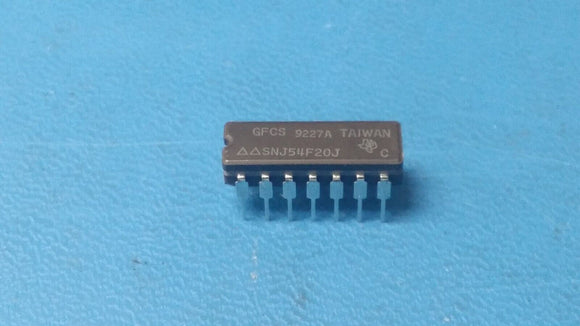 (1) SNJ54F20J TI, Military 2-ch 4-input 4.5-V to 5.5-V bipolar NAND gates CDIP14