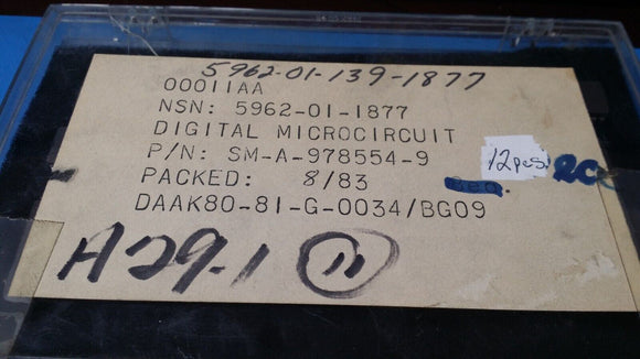 (1PC) 5962-01-139-1877 P/N: SM-A-976554-9 Microcircuit, Digital CERAMIC DIP 24